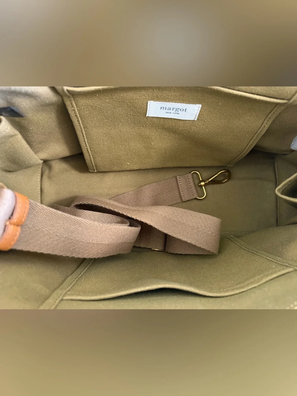 NWT margot New York Unisex Bianca Satchel Canvas Bag BoatTote Crossbody Academia
